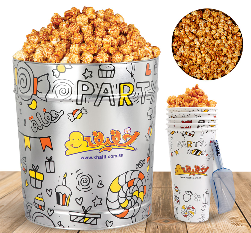 [3380] Popcorn Giant 3.5Gallon One Flavor, Party Design فيشار العبوة العملاقة 3.5 جالون نكهة واحدة حفلة